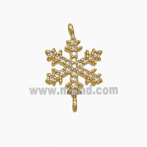 Copper Pendant Pave Zircon, Gold Plated