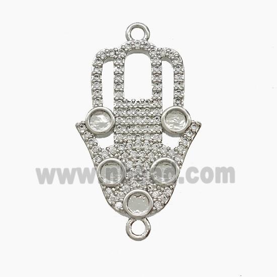 Copper Pendant Pave Zircon, Gold Plated