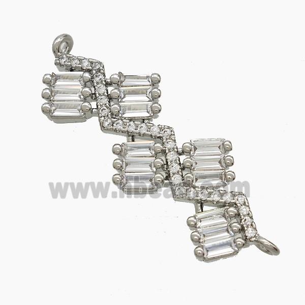 Copper Pendant Pave Zircon, Gold Plated