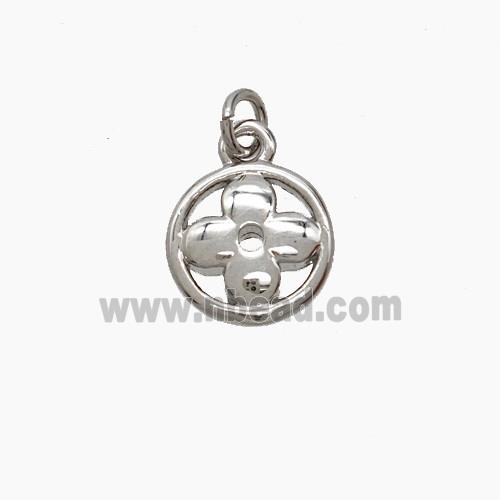 Copper Pendant Pave Zircon, Gold Plated