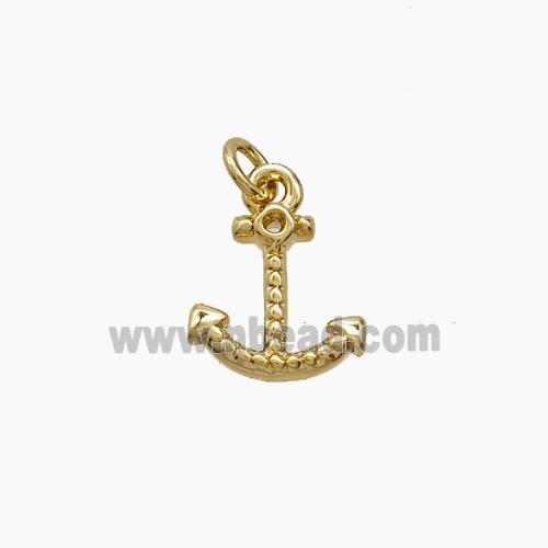 Copper Pendant Pave Zircon, Gold Plated