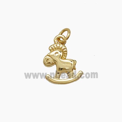 Copper Pendant Pave Zircon, Gold Plated