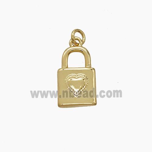 Copper Pendant Pave Zircon, Gold Plated