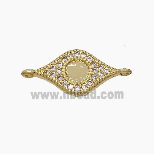 Copper Pendant Pave Zircon, Gold Plated