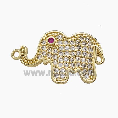 Copper Pendant Pave Zircon, Gold Plated