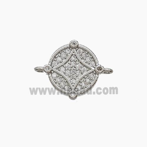Copper Pendant Pave Zircon, Gold Plated