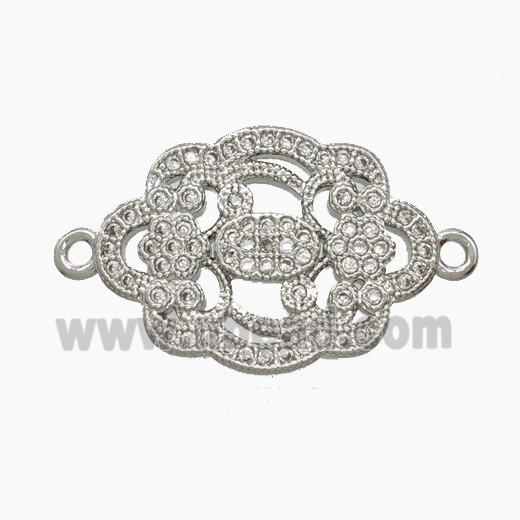Copper Pendant Pave Zircon, Gold Plated