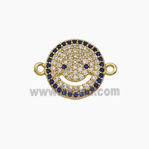 Copper Pendant Pave Zircon, Gold Plated