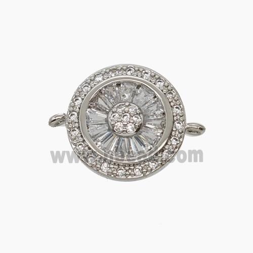 Copper Pendant Pave Zircon, Gold Plated