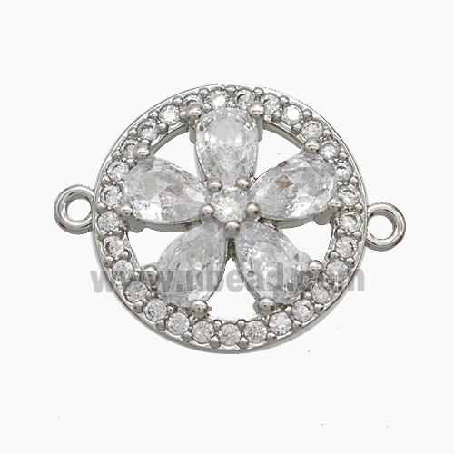 Copper Pendant Pave Zircon, Gold Plated
