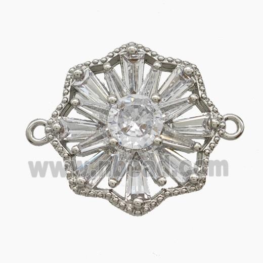 Copper Pendant Pave Zircon, Gold Plated