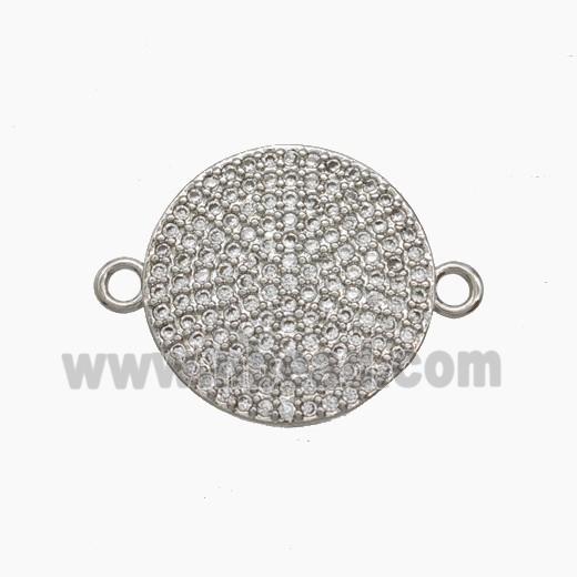 Copper Pendant Pave Zircon, Gold Plated