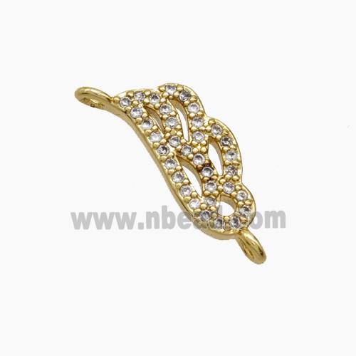 Copper Pendant Pave Zircon, Gold Plated