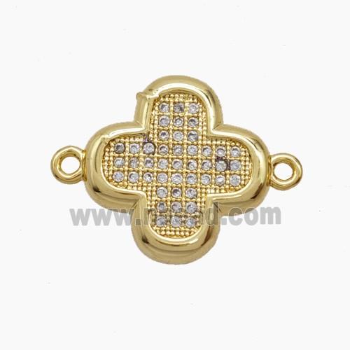 Copper Pendant Pave Zircon, Gold Plated