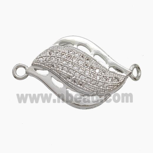 Copper Pendant Pave Zircon, Gold Plated