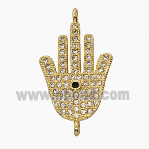 Copper Pendant Pave Zircon, Gold Plated