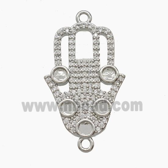 Copper Pendant Pave Zircon, Gold Plated