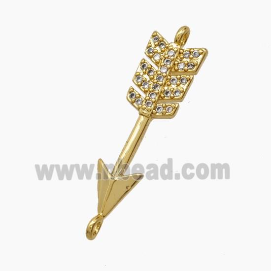 Copper Pendant Pave Zircon, Gold Plated