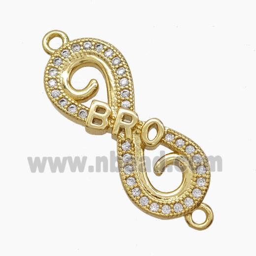 Copper Pendant Pave Zircon, Gold Plated
