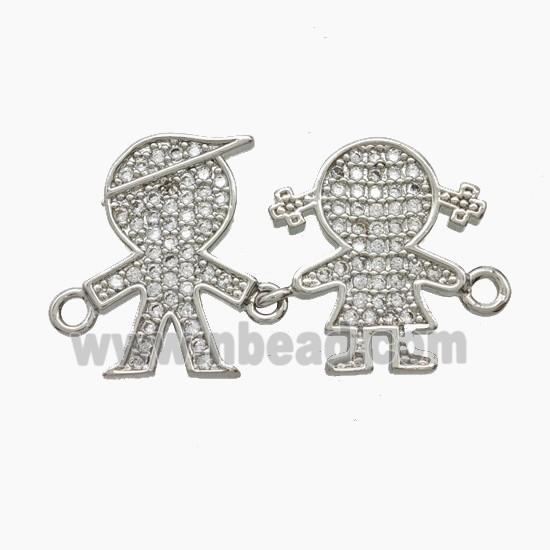 Copper Pendant Pave Zircon, Gold Plated