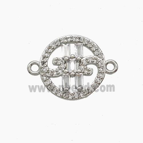 Copper Pendant Pave Zircon, Gold Plated