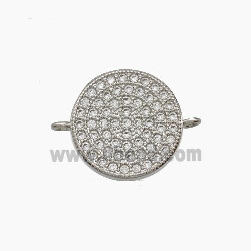 Copper Pendant Pave Zircon, Gold Plated