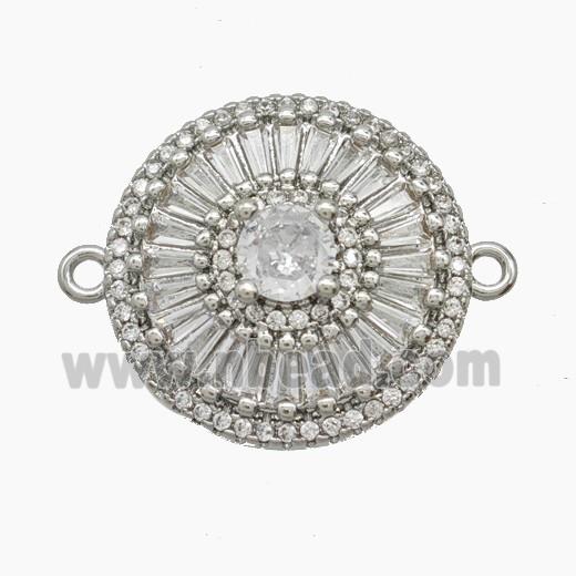 Copper Pendant Pave Zircon, Gold Plated