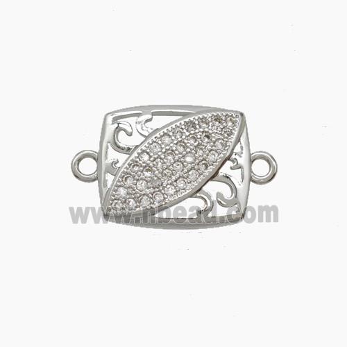 Copper Pendant Pave Zircon, Gold Plated