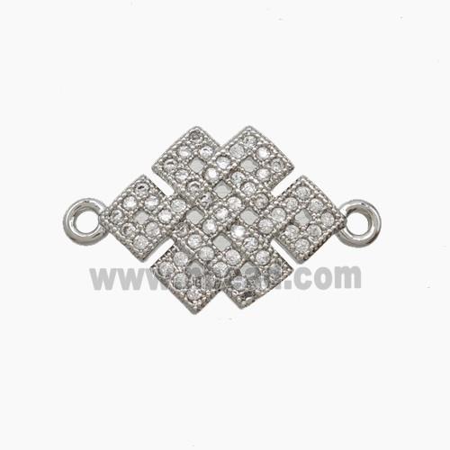 Copper Pendant Pave Zircon, Gold Plated