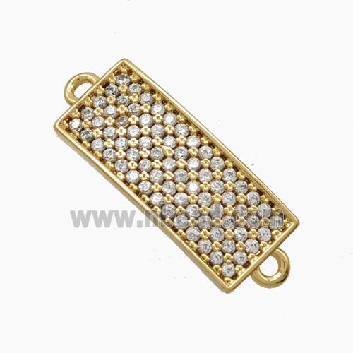 Copper Pendant Pave Zircon, Gold Plated