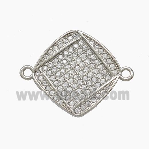 Copper Pendant Pave Zircon, Gold Plated