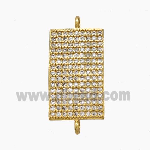 Copper Pendant Pave Zircon, Gold Plated