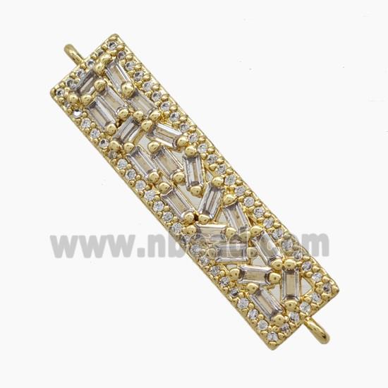 Copper Pendant Pave Zircon, Gold Plated