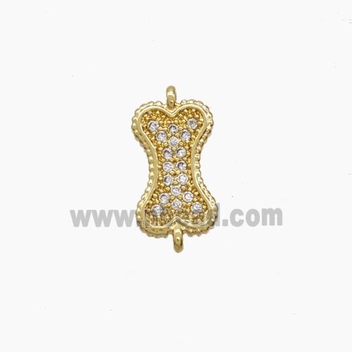 Copper Pendant Pave Zircon, Gold Plated