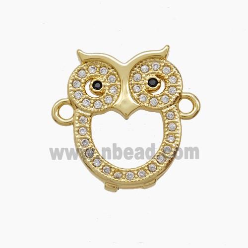 Copper Pendant Pave Zircon, Gold Plated