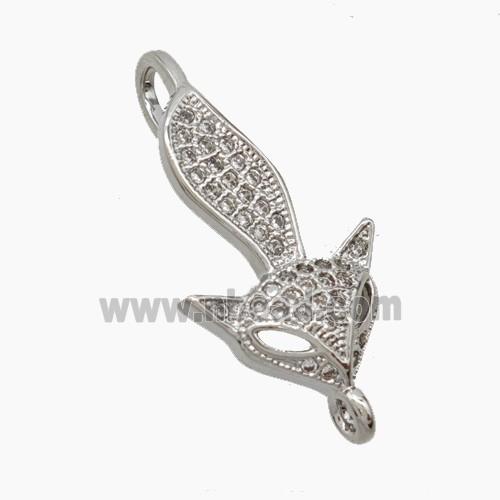 Copper Pendant Pave Zircon, Gold Plated