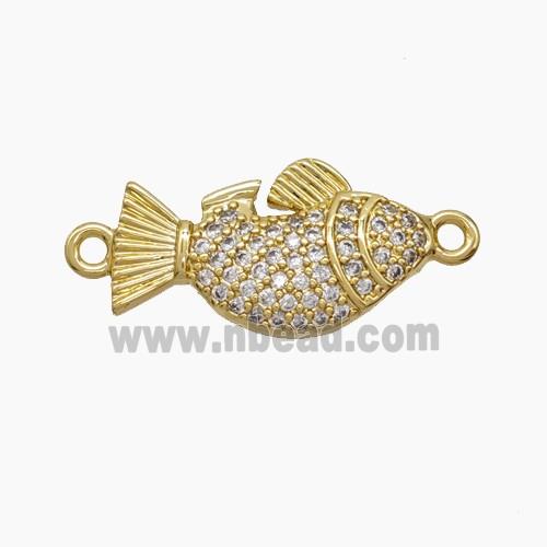 Copper Pendant Pave Zircon, Gold Plated