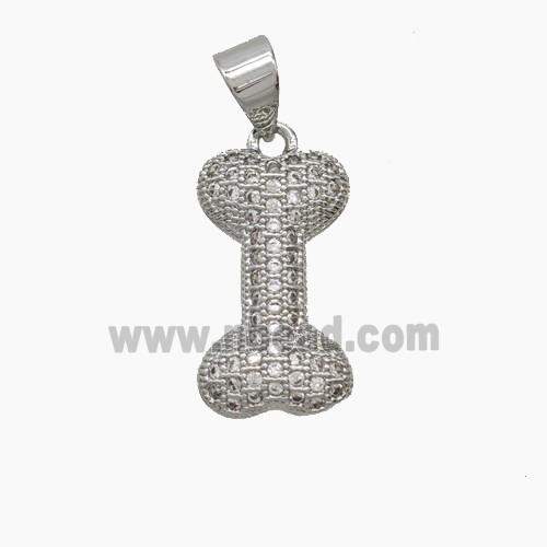 Copper Pendant Pave Zircon, Gold Plated