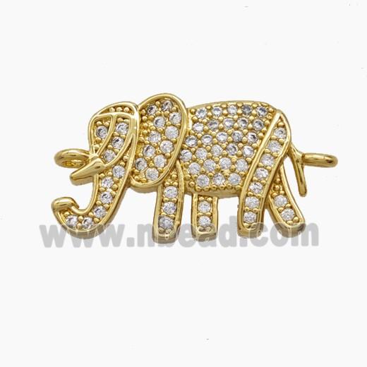 Copper Pendant Pave Zircon, Gold Plated