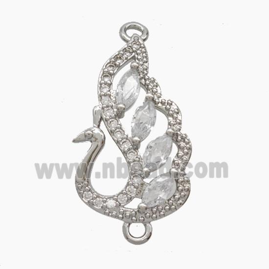 Copper Pendant Pave Zircon, Gold Plated