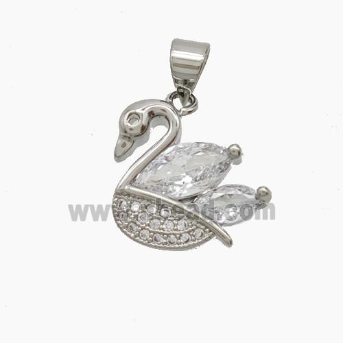 Copper Pendant Pave Zircon, Gold Plated