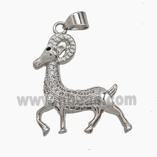Copper Pendant Pave Zircon, Gold Plated