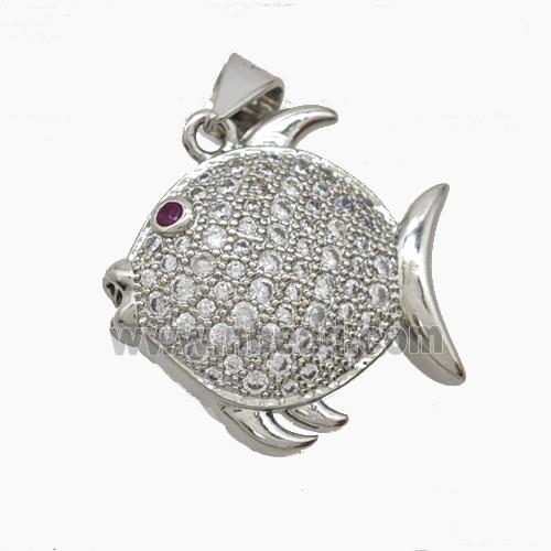 Copper Pendant Pave Zircon, Gold Plated