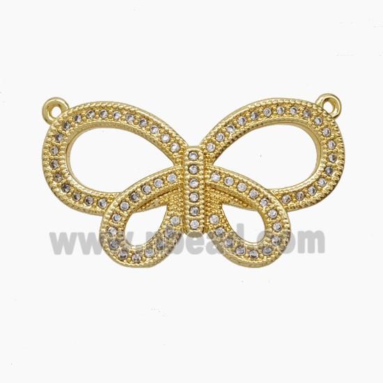 Copper Pendant Pave Zircon, Gold Plated