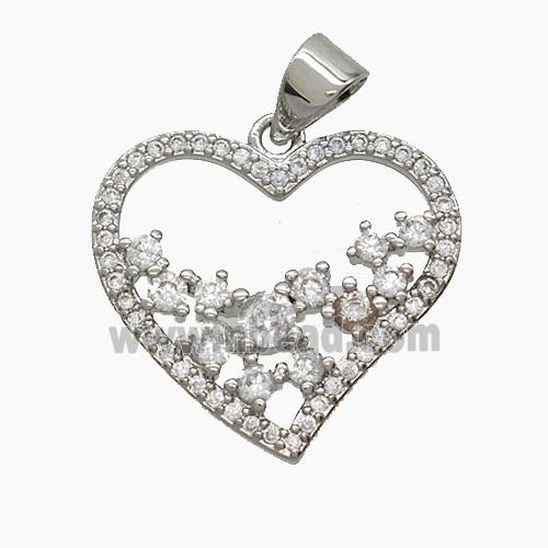 Copper Pendant Pave Zircon, Gold Plated