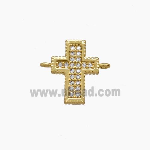 Copper Pendant Pave Zircon, Gold Plated