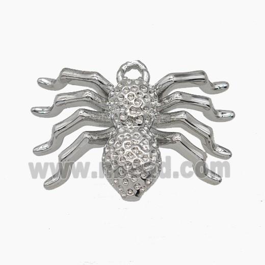 Halloween Spider Charms COpper Pendant Platinum Plated