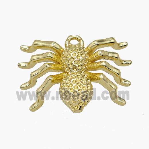 Halloween Spider Charms COpper Pendant Gold Plated