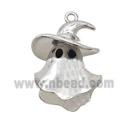 Halloween Ghost Charms Copper Pendant Platinum Plated