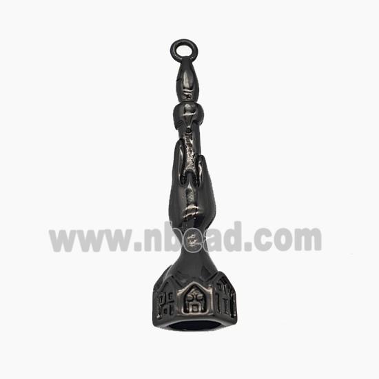 Halloween Candler Copper Pendant Black Plated